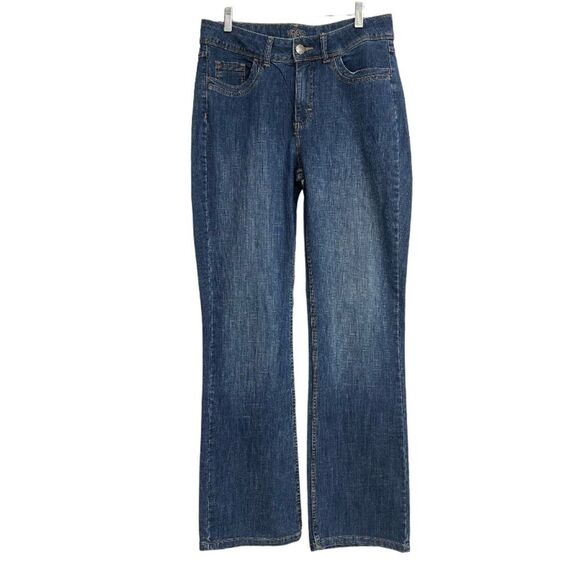 Lee Riders Straight Leg Blue Jeans Women's Size 12L Mid Waist Classic Streetwear - Picture 1 of 16
